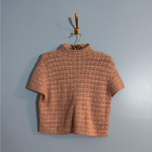 House of Harlow 2 piece skirt set light pink knitted size M